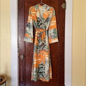 RARE Vintage Orange Kimono Robe — one of a kind!